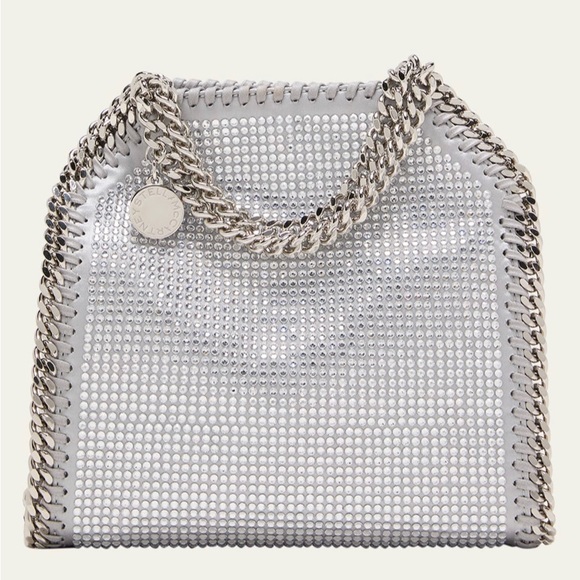 Stella McCartney Handbags - STELLA MCCARTNEY TINY TOTE ECO ALL OVER CRYSTAL HOTFI SILVER
